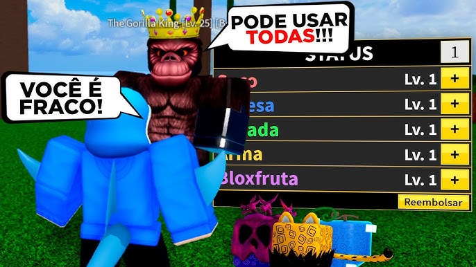 USEI TODAS AS FRUTAS LOGIA (ELEMENTAL) NO BLOX FRUITS!!! 