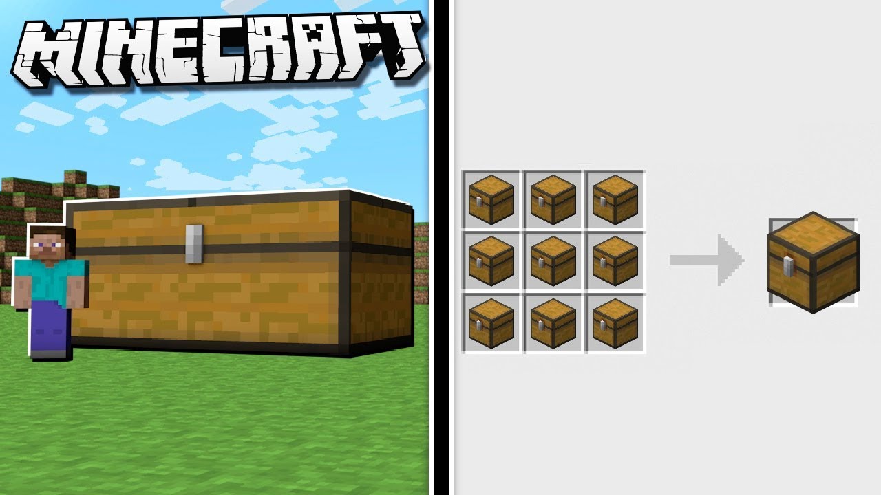How to Craft a WORKING GIANT CHEST in Minecraft! | Doovi