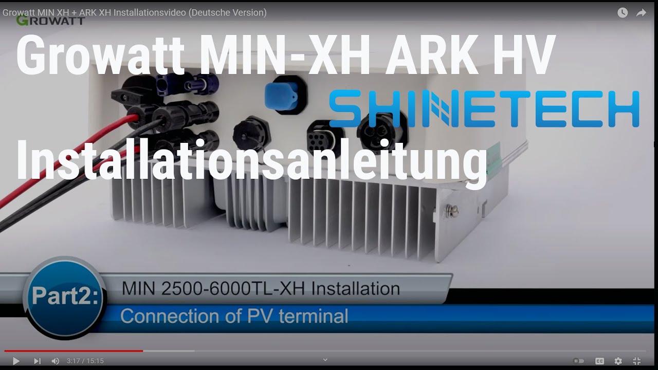 Shinetech Growatt MIN XH + ARK XH Installation Guide 