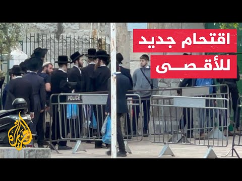 شاهد| مستوطنون يقتحمون باحات المسجد الأقصى ويؤدون طقوسا تلمودية