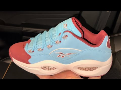 reebok question low phillies on feet