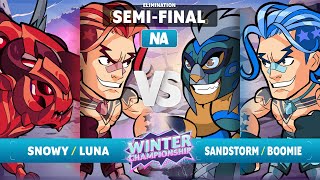 Snowy & luna vs. Sandstorm & Boomie - Elimination Semi-Final - Brawlhalla Winter Championship 2023