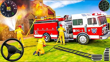 Fire Truck City Rescue Simulator - 911 US Emergency Fire Truck Driving 3D - Android Gameplay