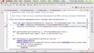 Code generation for entity plus plus
