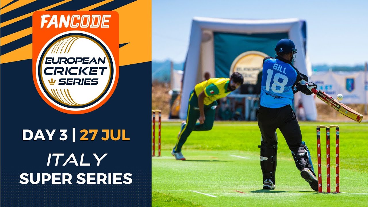 🔴 FanCode European Cricket Series Italy, Super Series, 2022 | Day 3 | T10 Live Cricket
