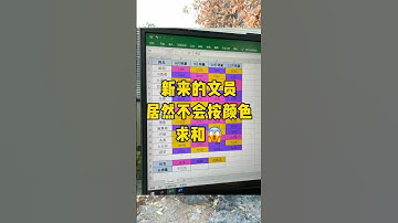 无规律数据按颜色求和#办公技巧 #excel #职场 #每天学习一点点 #文员