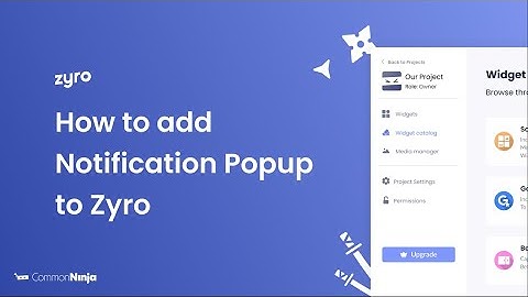 How to add a Notification Popup to Zyro