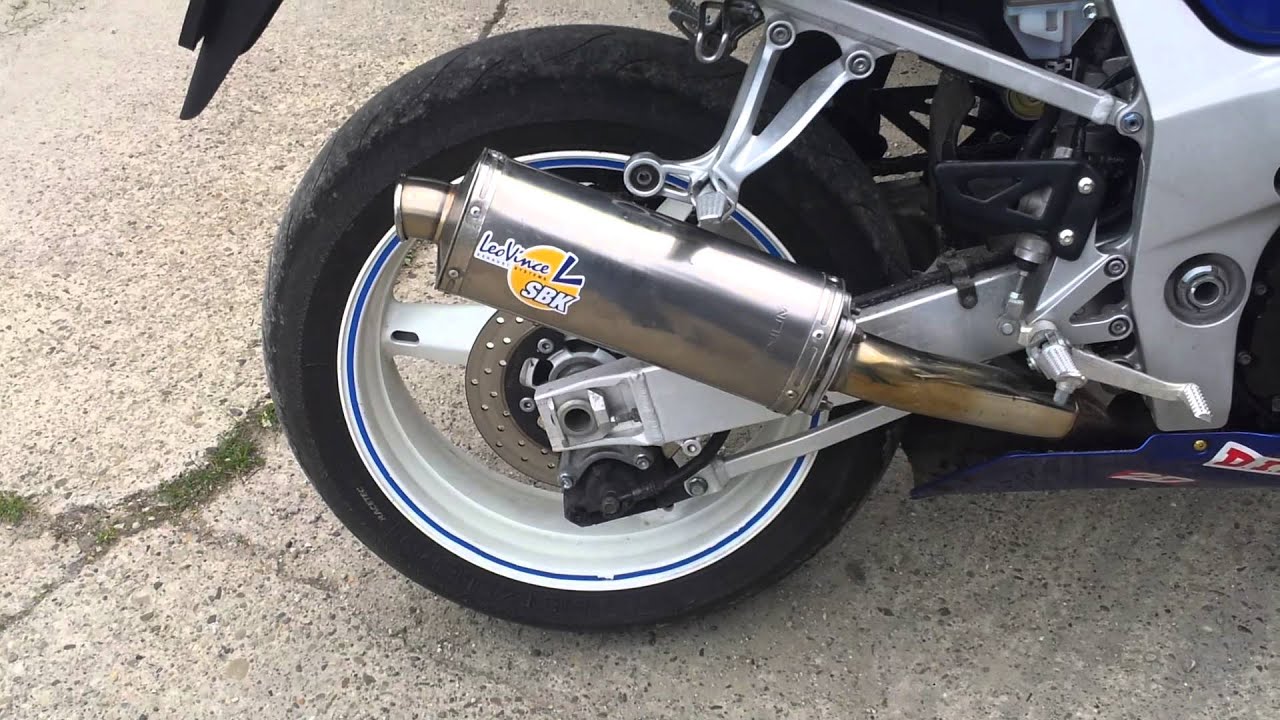 LeoVince SBK Titanium on GSX-R 600 K3 - YouTube