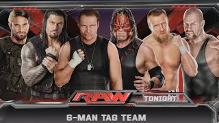 2013 April 22 - WWE RAW - The Shield vs. Team Hell No \& The Undertaker - WWE 2K15