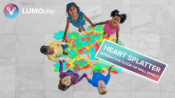 Heart Paint Splatter Trail | interactive display floor or wall experience from LUMOplay