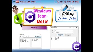 8. [Winform C# 2022]  ListBox - winforms C# step by step for beginners - tuhoc.cc