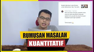 Rumusan Masalah Penelitian Kuantitatif