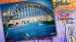 Drawing Sydney Harbour Bridge In Poster Colour