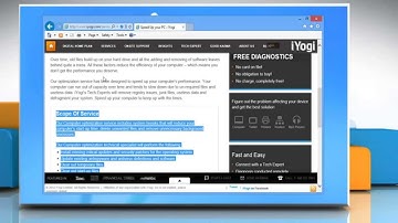 Select text and move it around a webpage with Keyboard Keys in Internet Explorer® 10