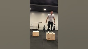 Unilateral Drop Fall + Shuffle to Box Jump