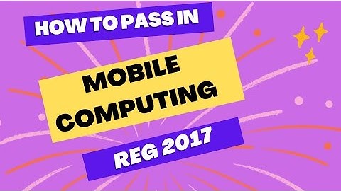 Mobile Computing Unit wise important 2 mark & 13 mark questions in Tamil