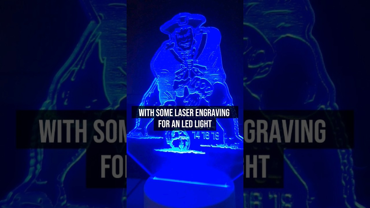 Laser engraving acrylic for an LED light. Watch video for settings! 
