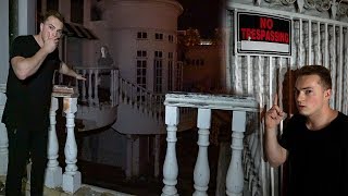 SNEAKING INTO ABANDONED $22 MILLION MANSION! (HAUNTED)