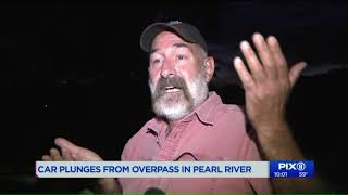 Passengers in a vehicle were seriously injured sunday when it plunged
off an overpass pearl river, hamlet rockland county, and crashed onto
new jerse...