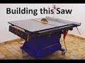 How to build this big Table Saw with Simple Tools!