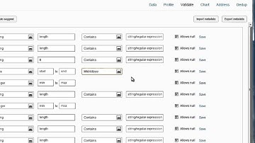 Validation and Data Type Constrains