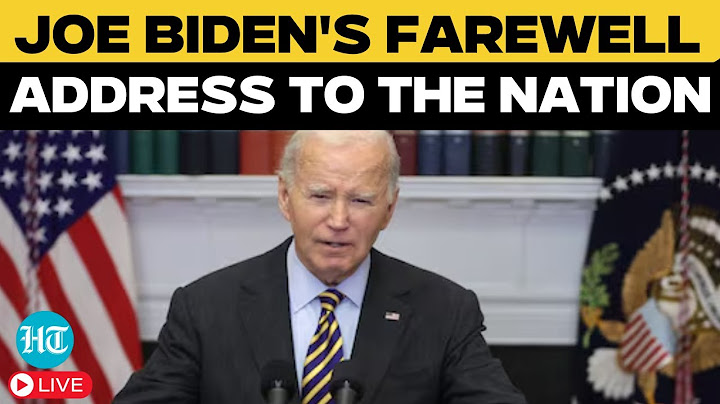 Biden Speech LIVE: US President Joe Biden Delivers Farewell Address To The Nation | Trump | US News