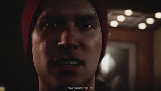 Infamous Second Son Evil Karma Delsin talk with Augustine cutscene