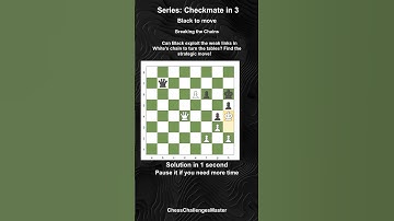 Chess puzzle - Checkmate in 3 - Breaking the Chains