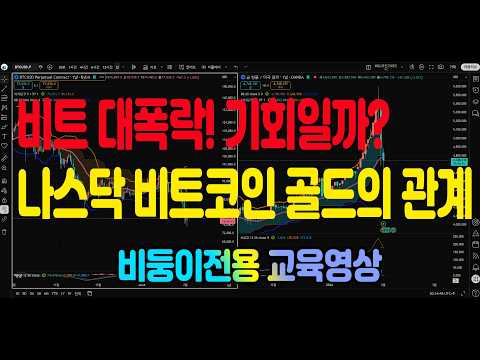 [비트코인구조대]비트 대폭락!기회일까?나스닥 비트코인 골드 삼각관계의 중요성#암호화폐#알트코인#가상자산#이더리움#업비트#바이비트#비트코인가이드#BTC#XRP#엑스알피#빗썸#나스닥