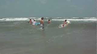 Port Aransas July 2nd 2012 - Boogie Boarding