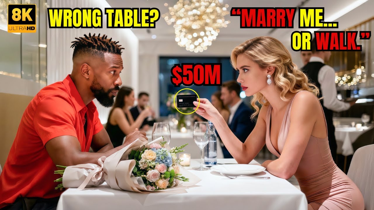 A Poor Black Single Dad Sat the Wrong Date Table —Until the CEO Offered $50M “Marry Me or Leave Now”