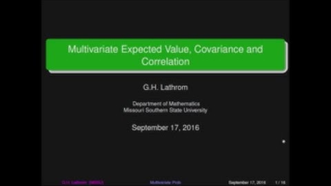 Multivariate Expected Value