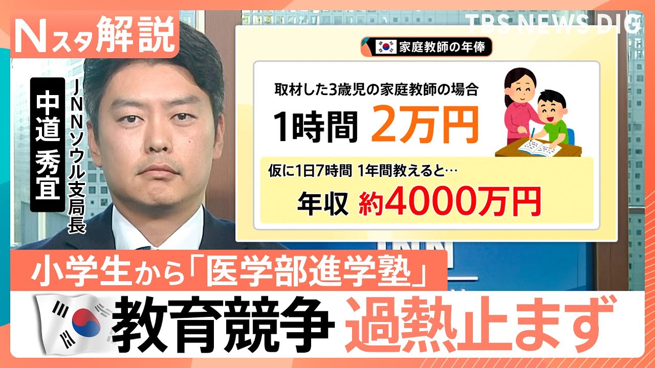 「塾に入るための塾」まで…過熱する韓国の教育競争 名門大でも安心できない「小学生が医学部クラス」を目指す“厳しい就職事情”【Nスタ解説】|TBS NEWS DIG