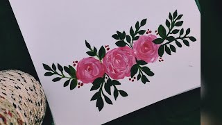 easy floral design🌺| for celbration cards
