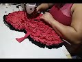 #tapete de coração rápido de fazer #retalhos mostrando recebido