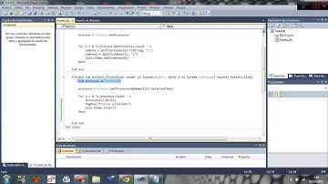 Tutorial 18 de vb.Net | Eliminar procesos activos