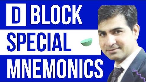 D Block Special Mnemonics by Ali Sudais | Ali Series NMDCAT