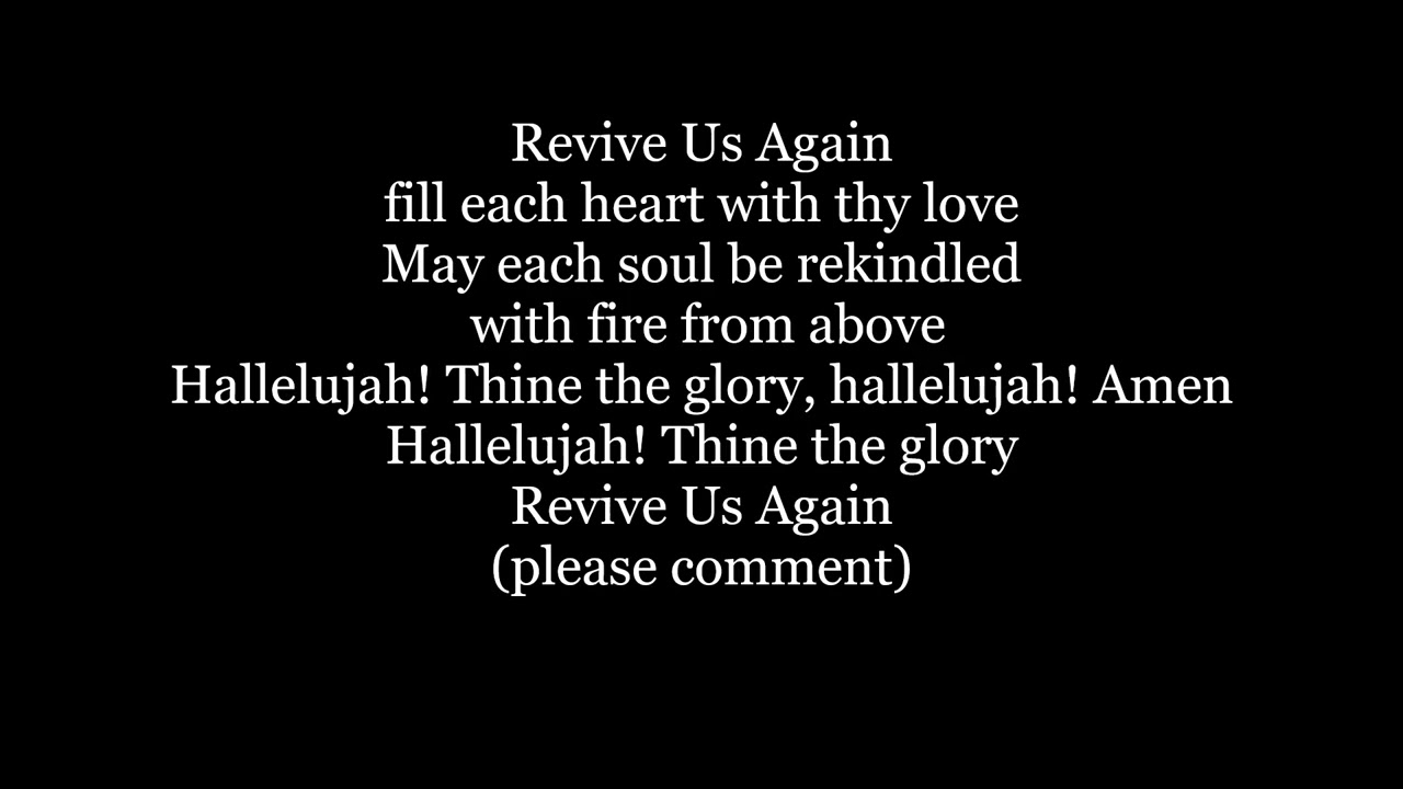 Revive Us Again Lyrics Words by William P  - PraiseGathering