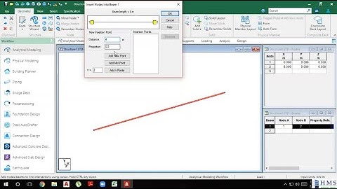 STAAd Pro Tutorial For Beginners Eposide  4 Insert Node Method By HMS Architects & Techno Consult