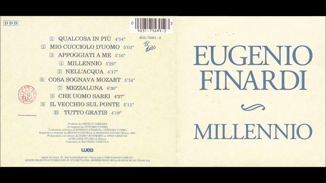 EUGENIO FINARDI Millennio - YouTube