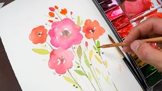 watercolor beginners easy painting paintings simple copy tutorial beginner flowers step projects paintingvalley level techniques