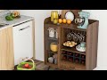 🥂 Byroce Wine & Liquor Bar Cabinet – Storage for 8 Bottles & 6 Glasses with Drawer