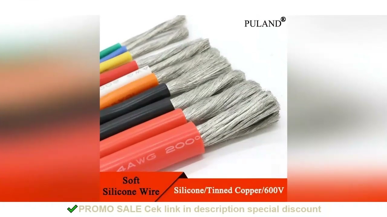 1M/5M Heat-resistant cable 30 28 26 24 22 20 18 16 15 14 13 12 10 AWG Ultra Soft Silicone Wire High