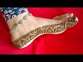 माचिस की तीली से लगाए पैरों पर मेहंदी डिज़ाइन/very easy foot mehndi design#mehndi