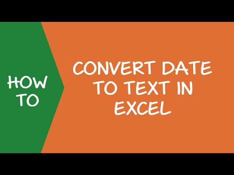 Video: How To Convert Date To Text