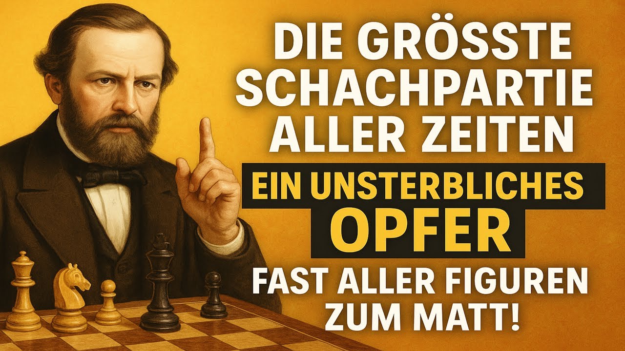 Die GRÖSSTE Schachpartie aller Zeiten – Ein UNSTERBLICHES Opfer fast aller Figuren zum Matt!
