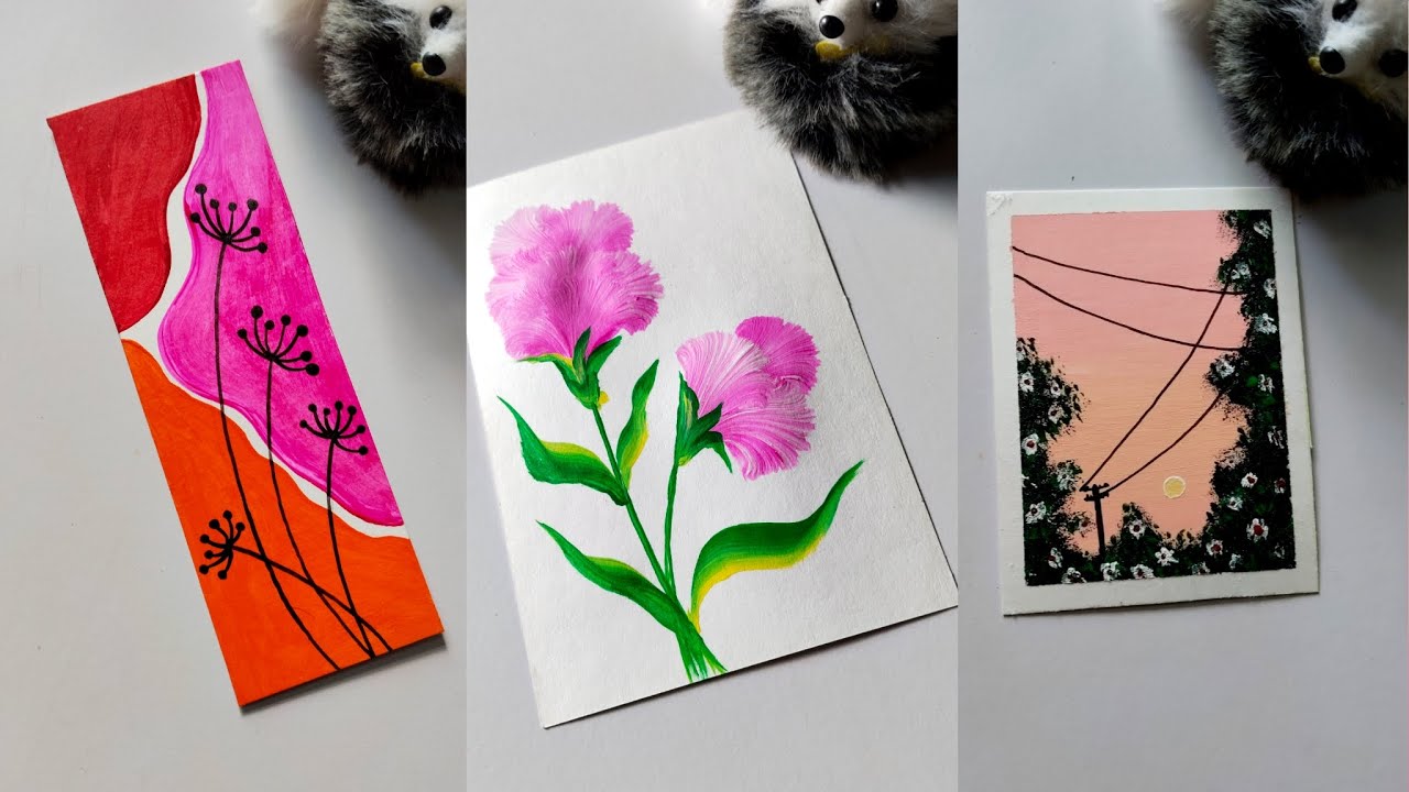 10 Acrylic Painting Ideas for Beginners || Easy Creative Art Hacks/ Drawing & Painting ||