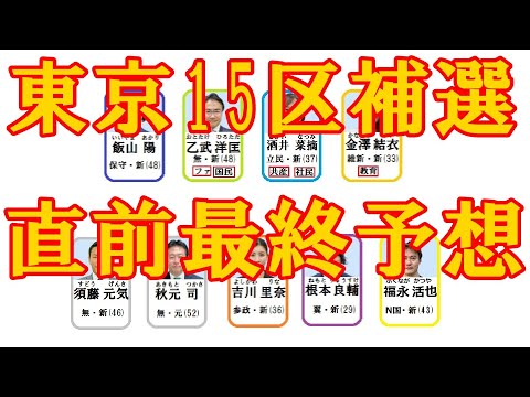 【東京15区補選】 直前最終予想（というか妄想）【江東区】