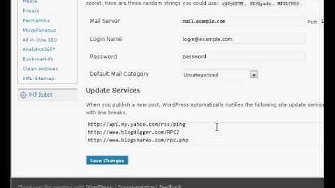 Set your wordpress blog to ping automatically when you publish a post