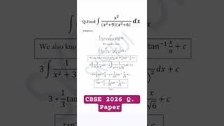 # most important question on integration #CBSE 2026 question paper solution #quick short method 🔥🔥🎉